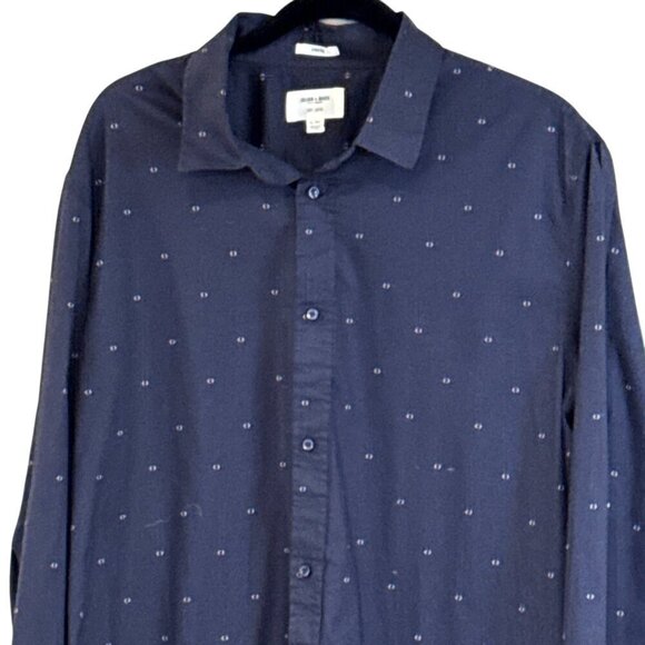 Julian & Mark Men's Ryan Geo Long Sleeve Shirt Navy Size XL-Tall NWT - Picture 5 of 9